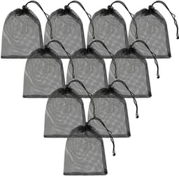 IMPERATORIS® Waszakjes voor Wasmachine - Bescherming voor Fijne Was en Schoenen - Mesh Wasnet met Rits - Voorkomt Slijtage - Set van 10 - zwarte - 20 x 15 cm — thumbnail 1