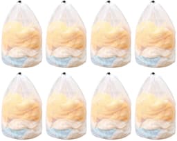 IMPERATORIS® Waszakjes voor Wasmachine - Bescherming voor Fijne Was en Schoenen - Mesh Wasnet met Rits - Voorkomt Slijtage - Set van 8 - Wit - 40 x 30 cm — thumbnail 1