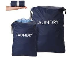 Unyqoos® Set van twee waterafstotende waszakken met ritssluiting en draagband