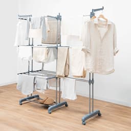 Opvouwbare verticale uitschuifbare wasdroger met wielen Dolver XL InnovaGoods 30 Stangen — thumbnail 2
