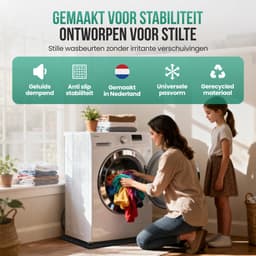Strex Anti Trillingsmat Wasmachine en Wasdroger - 60 x 60 CM - Geluidsdempende Antislip Mat - Trillingsdemper - Rubber Mat — thumbnail 2