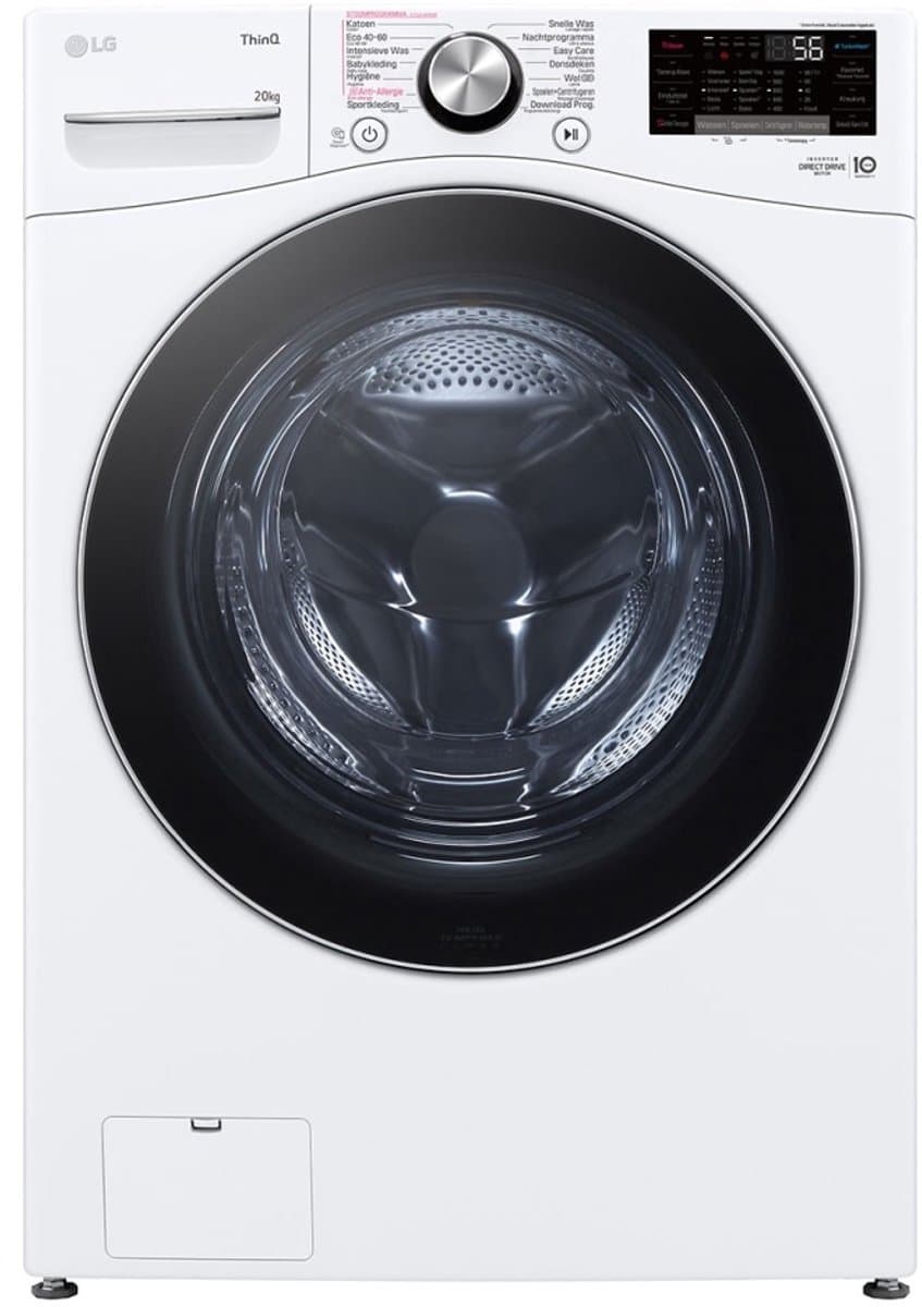 LG LC0R2N2 Wasmachine 20 kg met Intello DD en Inverter Direct Drive voor krachtig en betrouwbaar wassen - TurboWash voor sneller schoon - Spa Steam voor hygiënische zorg en ThinQ slimme bediening. Energieklasse B — afbeelding 1