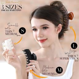 Set van 6 Klassieke Dames Haarclips Middelgroot met Sterke Dubbele Klem — thumbnail 5