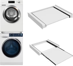Heimate® Tussenstuk Wasmachine Droger - Stapelkit Wasmachine Droger - Stapelkit - Premium Stapelkit - Universeel - Wit — thumbnail 1