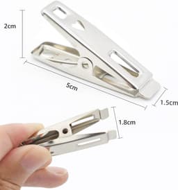 60 Stuks Roestvrijstalen Wasknijpers voor Kleding en Handdoeken — thumbnail 5