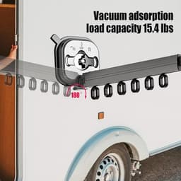 Draagbaar RV-droogrek voor boten, camper en reizen - Aluminium ladder kledingrek met ruimtebesparing — thumbnail 4