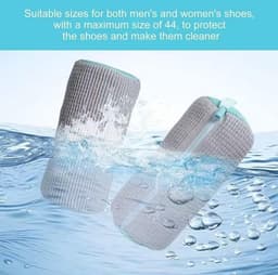 2 stuks - Schoenwaszak - Waszak - Met ritssluiting - 360° rondom reiniging – Geschikt voor sportschoenen, kleding - Machinewasbare waszak voor schoenen - 39*19 cm - grijs — thumbnail 4