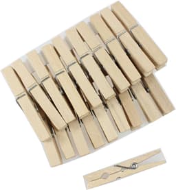 Houten Wasknijpers Set van 20 - Multifunctionele Clips voor Kleding, Ambachten en Tuin — thumbnail 2