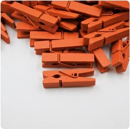 100 Mini Houten Wasknijpers Gekleurd - 3.5 cm - Decoratie Clips voor Foto's en Kaarten — thumbnail 1