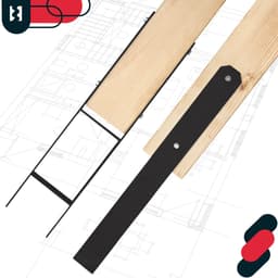 KOTARBAU® H Instortanker - Paalhouder in Beton Storten 140 x 600 mm Betonanker voor Houten Palen - Paaldrager Beton - Kolomvoet Beton - Gepoedercoat Staal — thumbnail 5