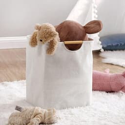 Wasmand - Wasmand opvouwbaar - Wasmand Beige - 30x30x40 cm Opvouwbare Mand - Ruimtebesparend - Badkamermand Handvat - Perfect voor Slaapkamer - Badkamer - Slaapzaal - Wasruimte - Feestdecoratie - Kerst — thumbnail 3