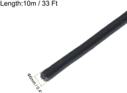 Allecta - Roestvrijstalen staalkabel 10 meter, 1/4 inch, vinylgecoat, wasrek - zwart — thumbnail 3