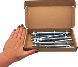 Verzinkte Wigankers M10 x 160 mm - 10 Stuks - Metalen Pluggen en Ankerbouten voor Bouw en Thuisprojecten — thumbnail 4