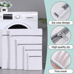 5 Stuks Waszakken met Ritssluiting voor Wasmachine - Verschillende Maten — thumbnail 3