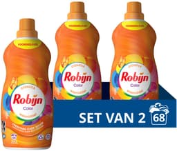 Robijn - Klein & Krachtig Wasmiddel Color 34 Wasbeurten - 2 x 1,19 liter - Voordeelverpakking — thumbnail 1