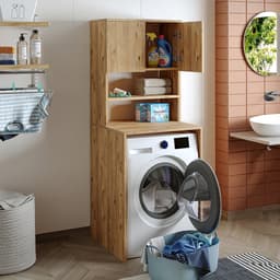 Roomart ATLANTIC-III Wasmachine Overbouwkast 65x181 cm - Eiken — thumbnail 5