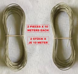 Waslijn 2 mm extra sterk met stalen kern en pvc-ommanteling, perfect voor huis, tuin, camping (goud, 1000 cm) — thumbnail 2