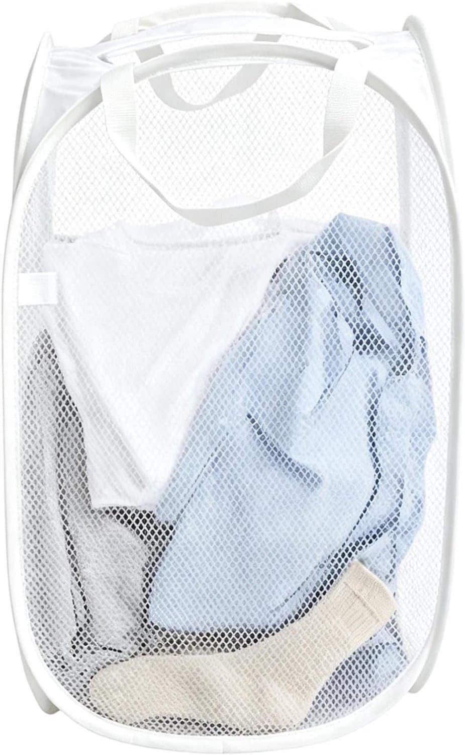 Opvouwbare 70L Mesh Ademende Kleding Mand met Handvat — afbeelding 1