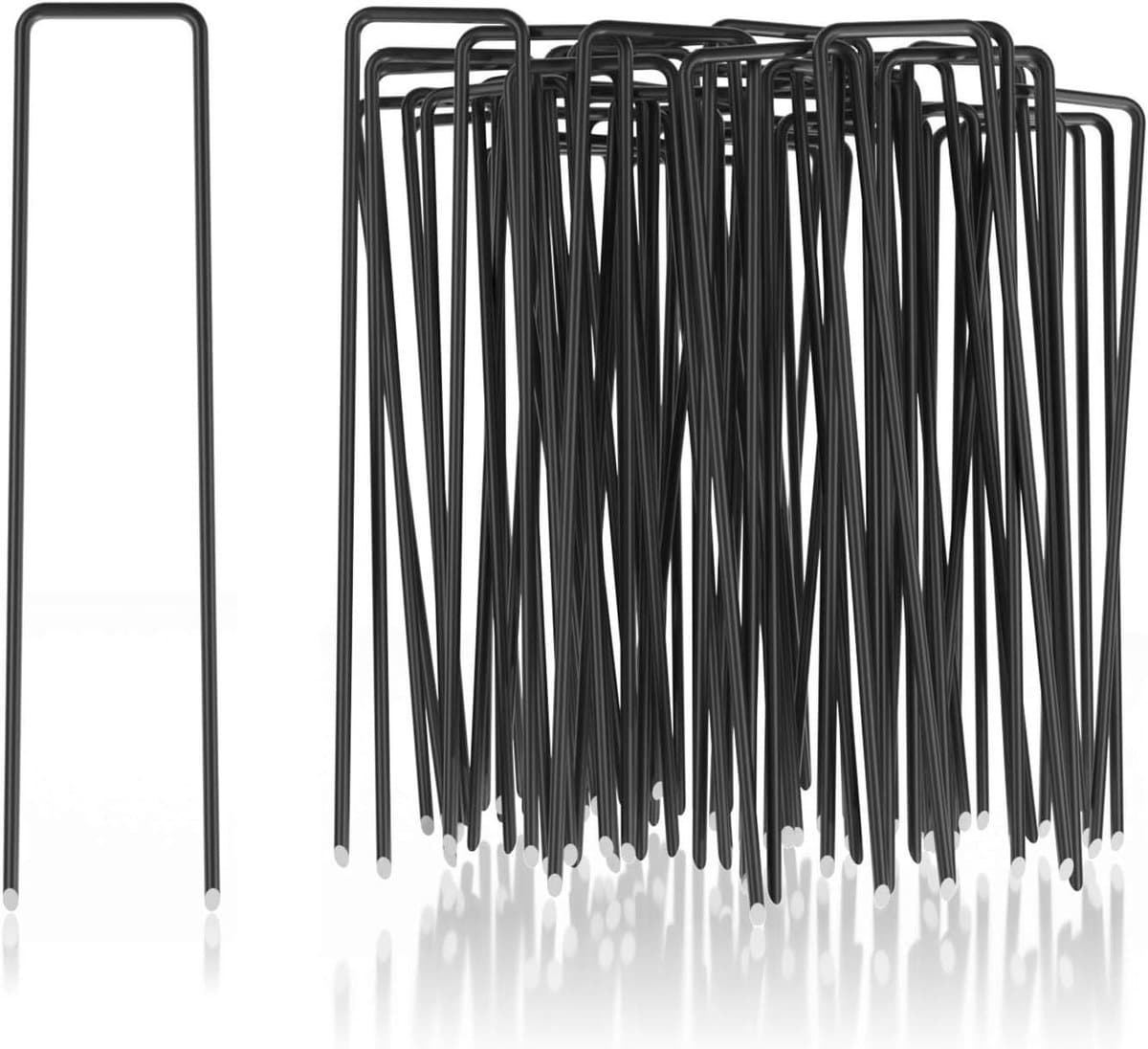 Grondankers - Haringen Bodem - Tuin Vastzetten - Trapeziumvorm Stabiliteit - 150x25x3 mm - Zwart — afbeelding 1