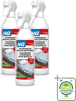 3 x HG - Hygiënische Matras Opfrisser - Werkt Na 30 Minuten - Neutraliseert Nare Geurtjes - 500 ml - Grootverpakking - Matrasopfrisser - Hygiëne - Geur Verwijderen - Matras Reinigen - Enzymen — thumbnail 1