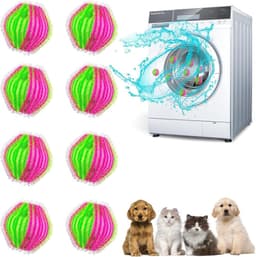 Wasmachine, 8 stuks haarvanger voor wasmachine, verwijdert dierenharen, herbruikbaar, wasbal, anti-haarbal, wasmachine voor kleding en beddengoed — thumbnail 1