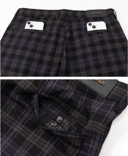 Geruite broek voor mannen skinny jurk broek slim fit zakelijke casual jurk chino's — thumbnail 5