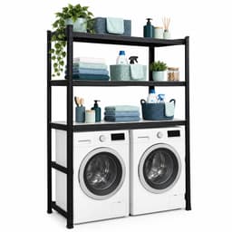 Wasmachine rek - 180 x 130 x 40 cm - tot 600 kg - zwart — thumbnail 1