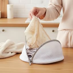 Ondergoed wasnet set, 4-delig voor wasmachine, ideaal voor delicate kleding en lingerie (19x17 cm), beschermt kwetsbare stoffen tijdens het wassen — thumbnail 5