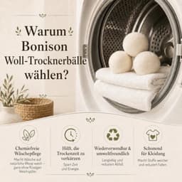 Natuurlijke Wasdrogerballen van Wol XL — thumbnail 5