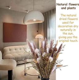 Gedroogde bloemen, decoratie, natuur, 63 stuks, doe-het-zelf, gedroogde bloemen, boeket, ideaal voor boho, woonkamer, slaapkamer, vazen (LZGSGO-0103) — thumbnail 3