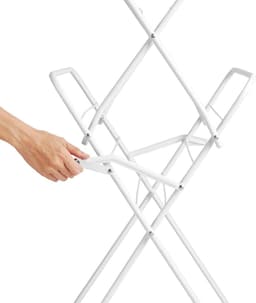 Droogrek inklapbaar 14 m - Gelakt staal wit - 61 x 138 x 445 cm — thumbnail 3