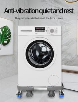Washing Machine Adjustable Multifunctional Removable Bottom Stand - 8 Stand Feet and 4 Double Wheel Brakes - Refrigerator Dryer 600 kg - Kamanan — thumbnail 4