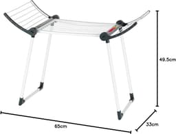 Droogrek - Inklapbaar wasrek voor binnen en buiten - Staand droogrek met vleugels - Ruimtebesparend en lichtgewicht - Voor kleine en grote wasjes - Perfect voor appartementen, balkon en studentenkamer - Snel opvouwbaar - Wasdroogrek voor huishoudelij — thumbnail 2