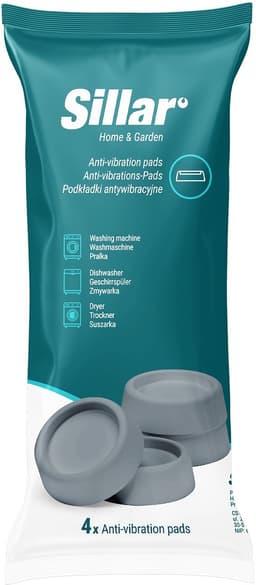 Sillar Trillingsdempers wasmachine – universele - anti-vibratie rubberen pads voor wasmachine, vaatwasser, droger - 8 stuks — thumbnail 4