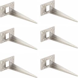 Novatool 6 x tuinpennen 10 x 6 x 18 cm roestvrij staal professionele grondanker voor lampen grondhuls grondanker tuinpen tuinpennen tuinaccessoires stopcontact zuilen grondnagel grondbevestiging staal — thumbnail 1