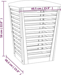 vidaXL - Badkamerkruk - 40,5x40,5x56 - cm - massief - walnotenhout — thumbnail 2