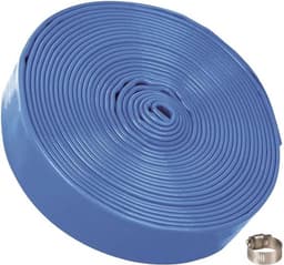Afvoerslang blauw platte slang 10 meter - 1.25 inch incl. klemmen — thumbnail 1