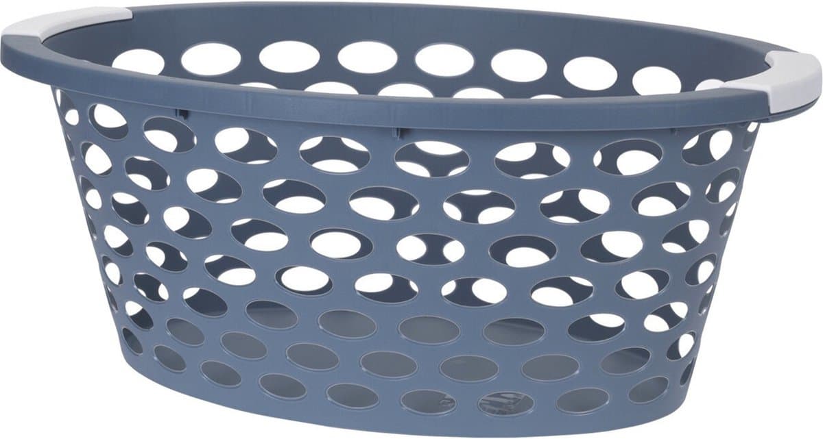 Kunststof wasmand blauw 25 liter - Draagwasmand met handvatten — afbeelding 1