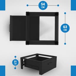 SNJY® Wasmachine Verhoger - Wasmachine Kast - Wasmachine Ombouw - 54L x 63B x 31H cm - Zwart — thumbnail 4
