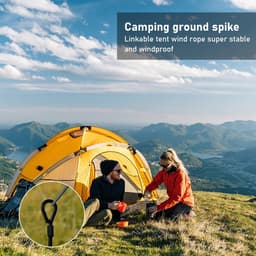Zware Aarde Ankers - 18 Inch Spiraal Grondankers voor Onkruiddoek en Schutting - Tuindoek en Camping - 14 mm adapter — thumbnail 3