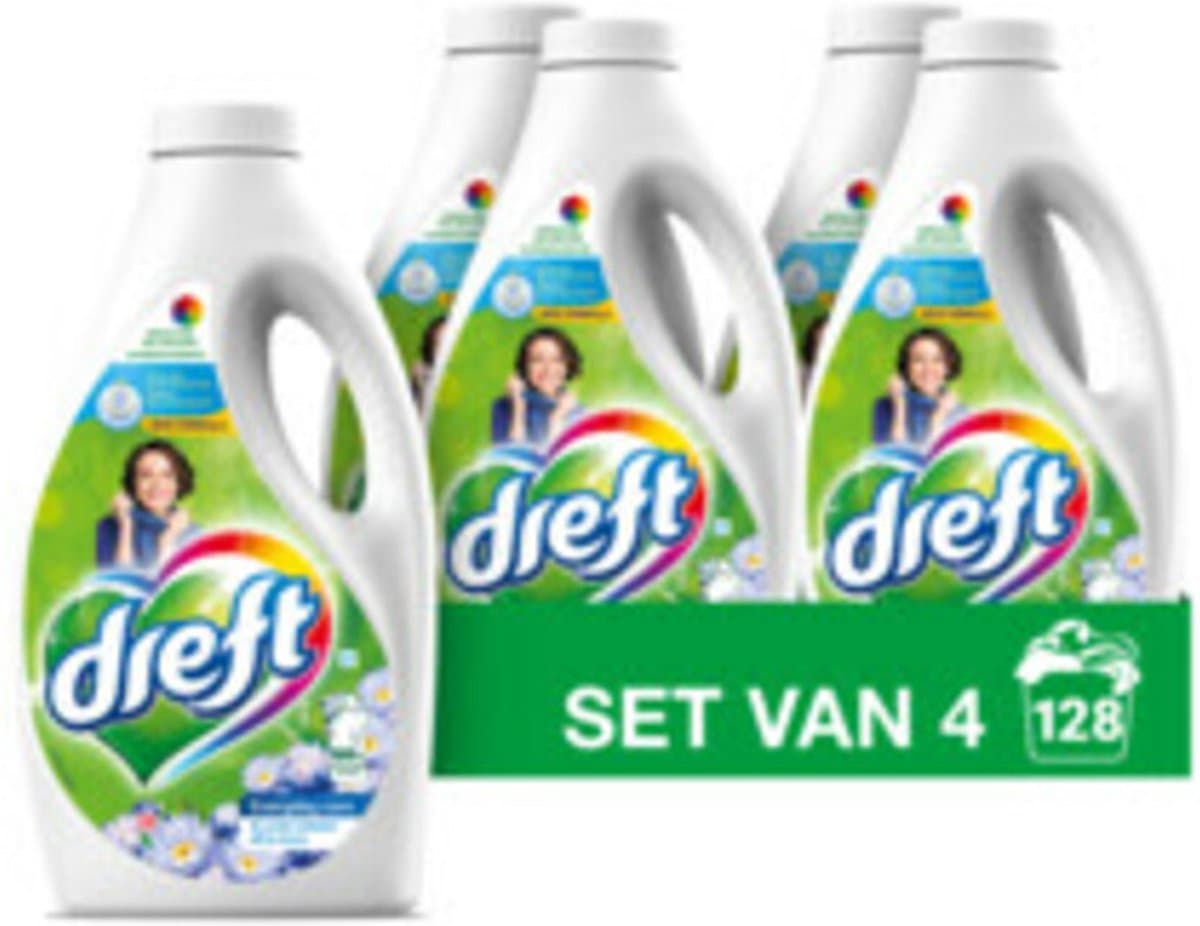 Dreft Vloeibaar Wasmiddel Blue Dream 32 Wasbeurten - 4 x 1,4 liter - Voordeelverpakking — afbeelding 1