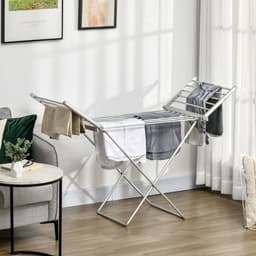 Killogood Elektrische verwarmde handdoekradiator met opvouwbare vleugels - ruimtebesparend - aluminiumlegering - 144x53x91cm - zilver — thumbnail 5