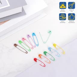 Veiligheidsspelden Set - Klemmetjes Clips - Kleding Versieren - Scherpe Punt - 19/28/32mm - Multicolor — thumbnail 3