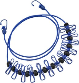 Waslijn met Clips - Reis Waslijn - Kleding Drogen - Winddicht Ontwerp - Tot 3.7 Meter - Blauw — thumbnail 5