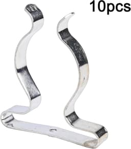 Veerklemmen Gereedschap - Opbergclips - Gereedschap Organiseren - Zware Kwaliteit - 10 Stuks - Zilver — thumbnail 3