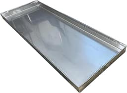Condensaat Opvangbak - Waterbak Airco - Voorkomt Waterlekkage - Roestvrij Staal Constructie - 5 cm Hoogte - Zilver — thumbnail 1