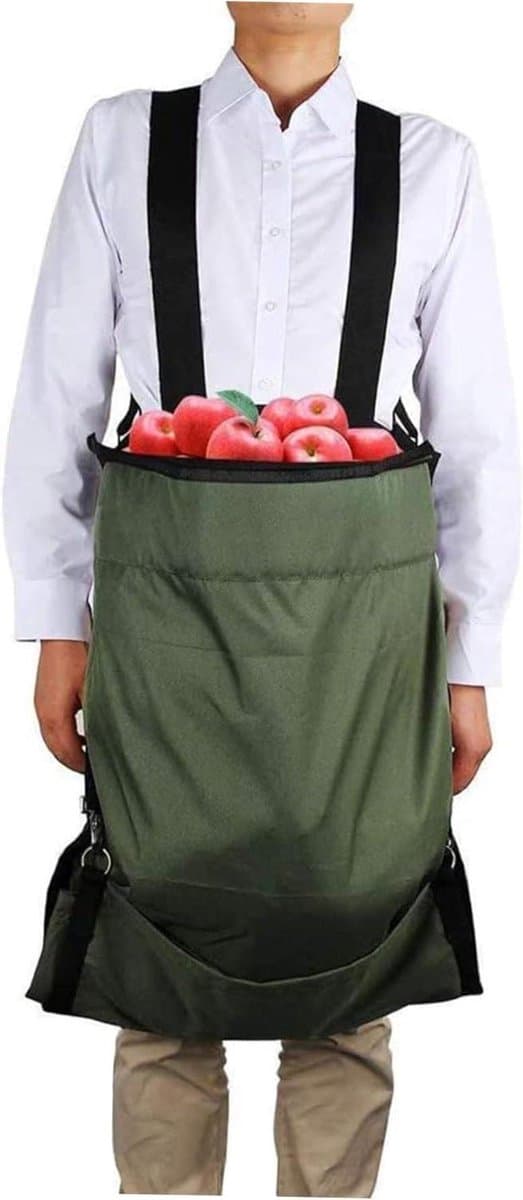 Oogstschort Tuin - Plukzak Groenten - Fruit Verzamelen - Grote Capaciteit - 86x49 cm - Groen — afbeelding 1
