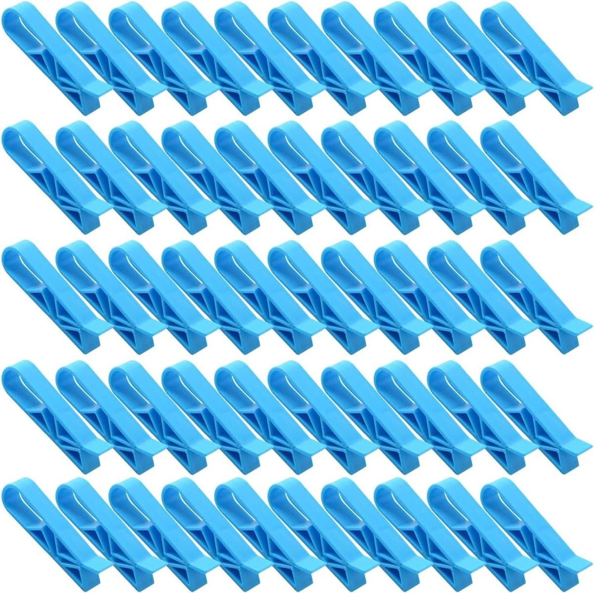 Vuilniszak Clips - Prullenbak Houder - Afval Beheren - Antislip Ontwerp - 50 Stuks - Blauw — afbeelding 1