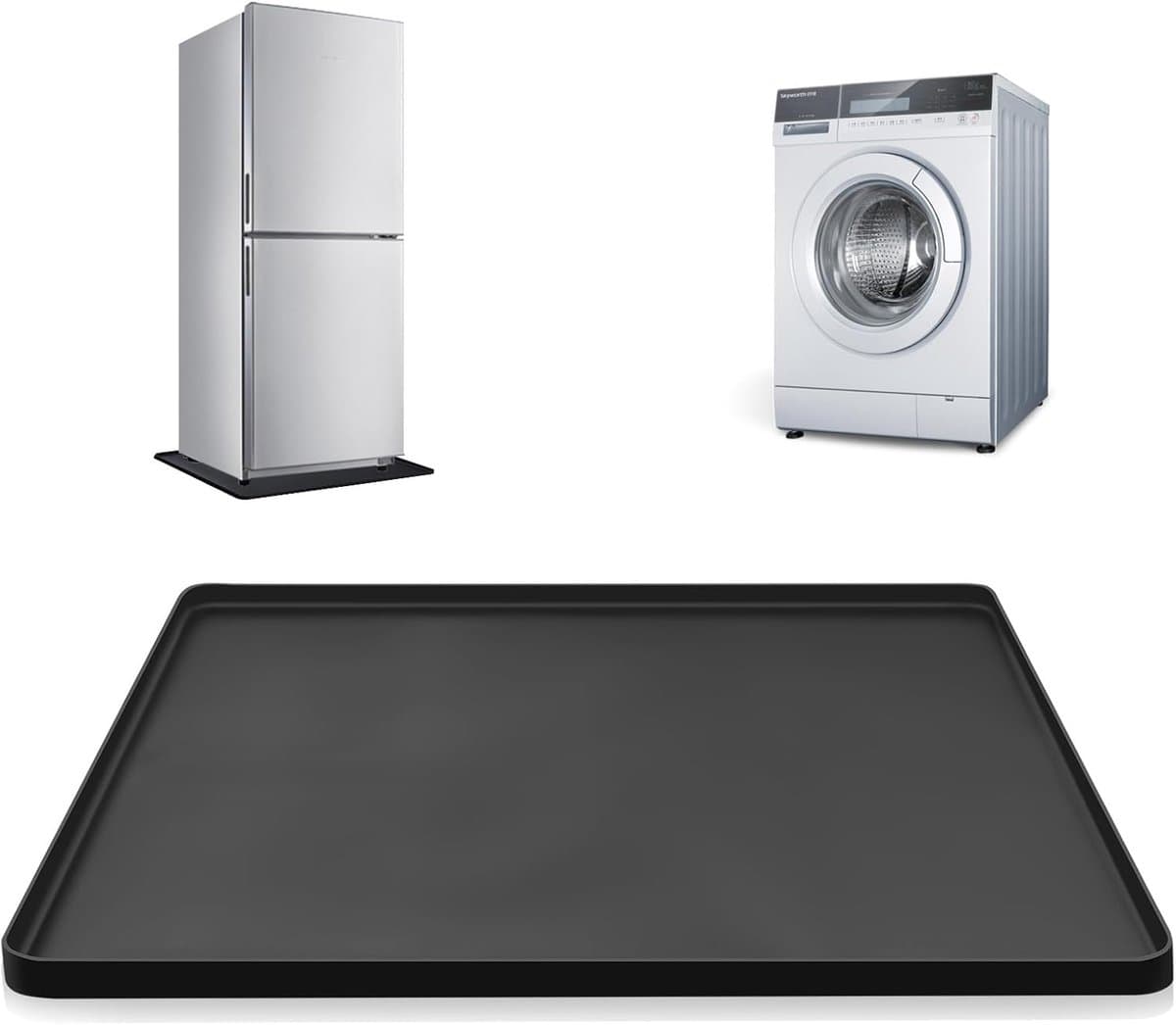 Lekkagebak - Vloermat - Apparaat Bescherming - Hoge Rand - 60x60 cm - Donker — afbeelding 1