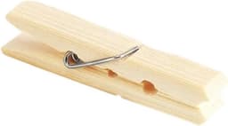 Houten wasknijpers - Kledingknijpers Hout - Kleding Drogen - Natuurlijk Hout Materiaal - 100 stuks - Houtkleuren — thumbnail 1